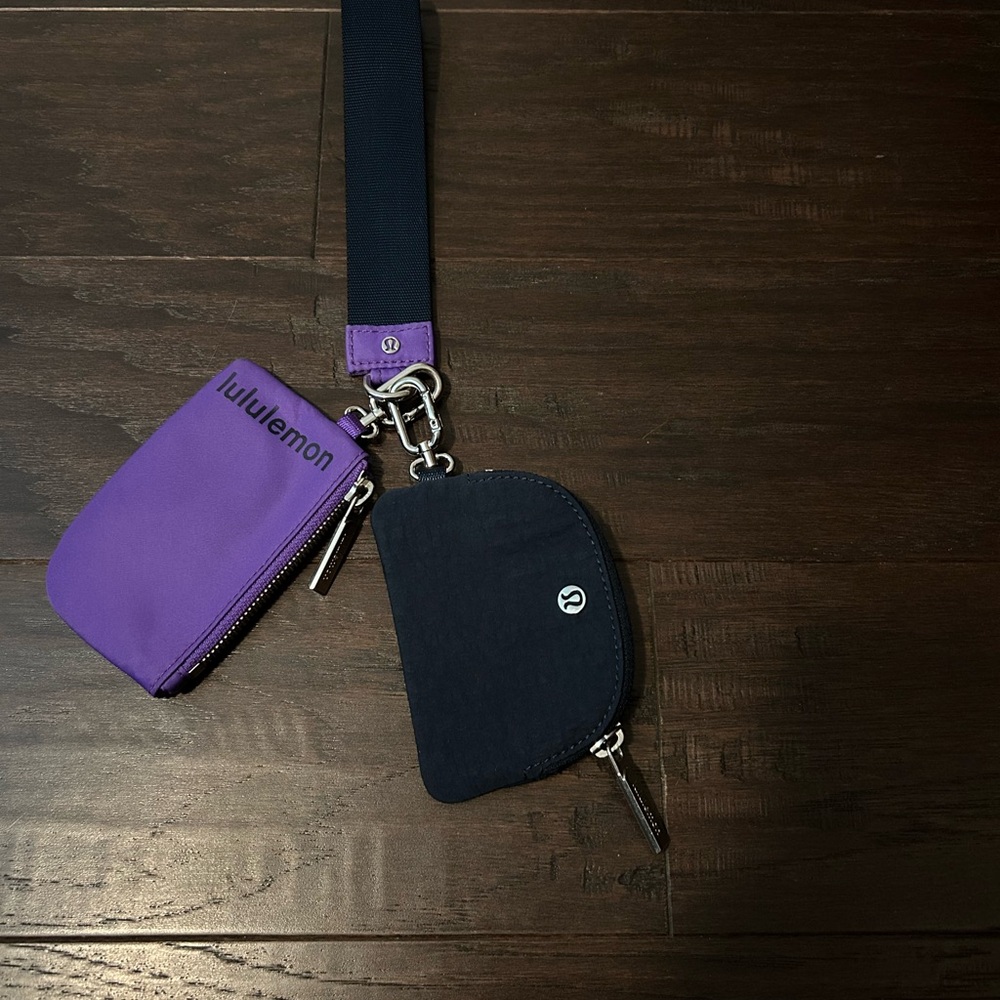 Lululemon Purple and Navy Wristlet Set